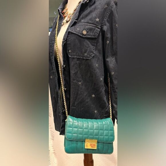 J Crew Green over the shoulder/Crossbody handbag - Picture 1 of 11